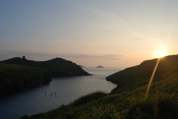 Sunset SUP in Cornwall