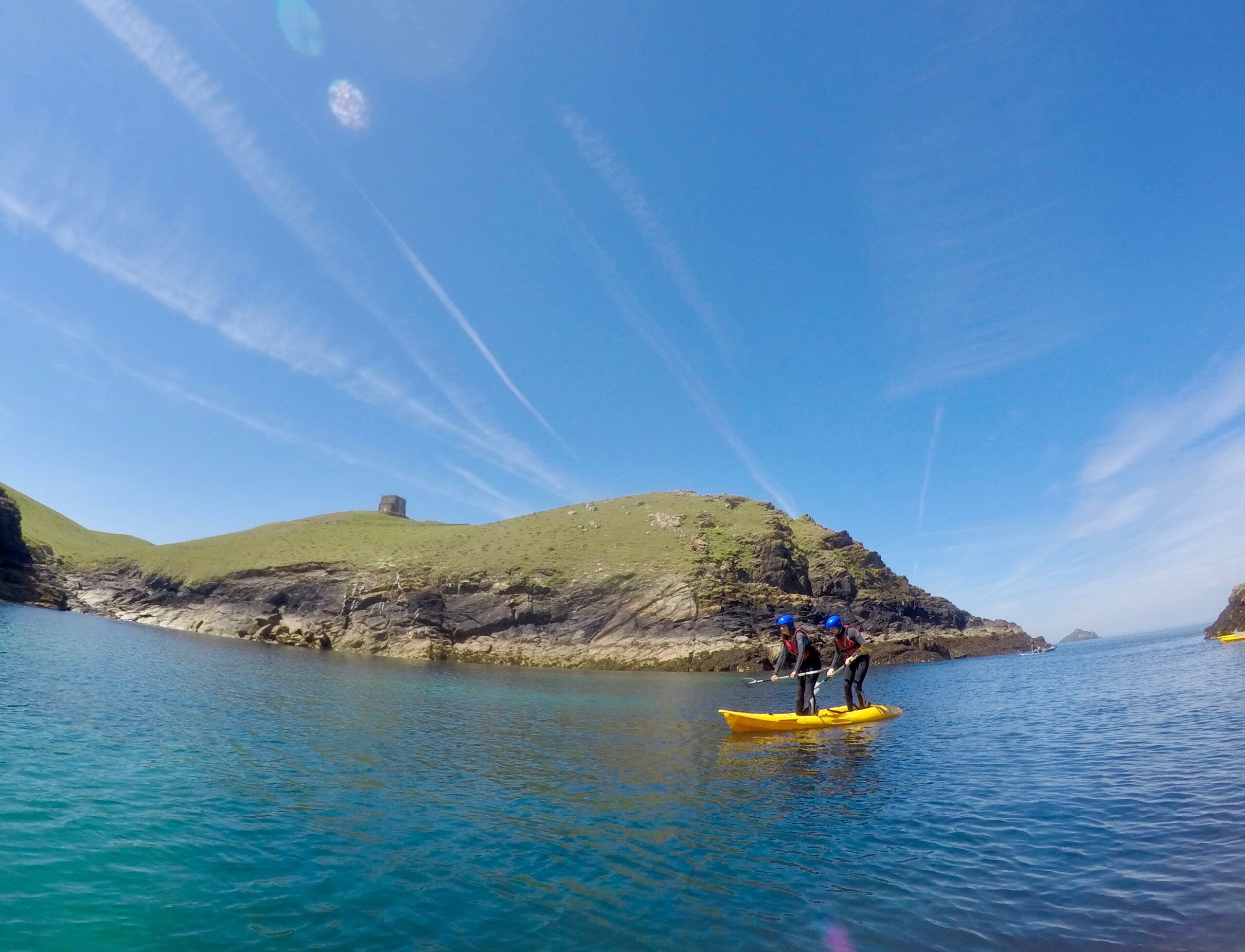 Family Fun Tours in Port Quin harbour.